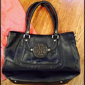 Tory Burch Black Leather Tote